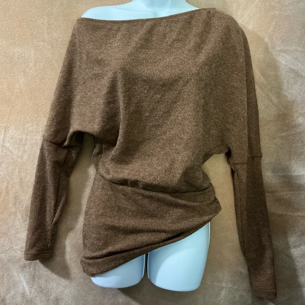 SHEIN Brown Off-Shoulder‎ Women Sweater